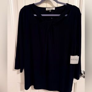 Kasper Women's Elegant Black Blouse